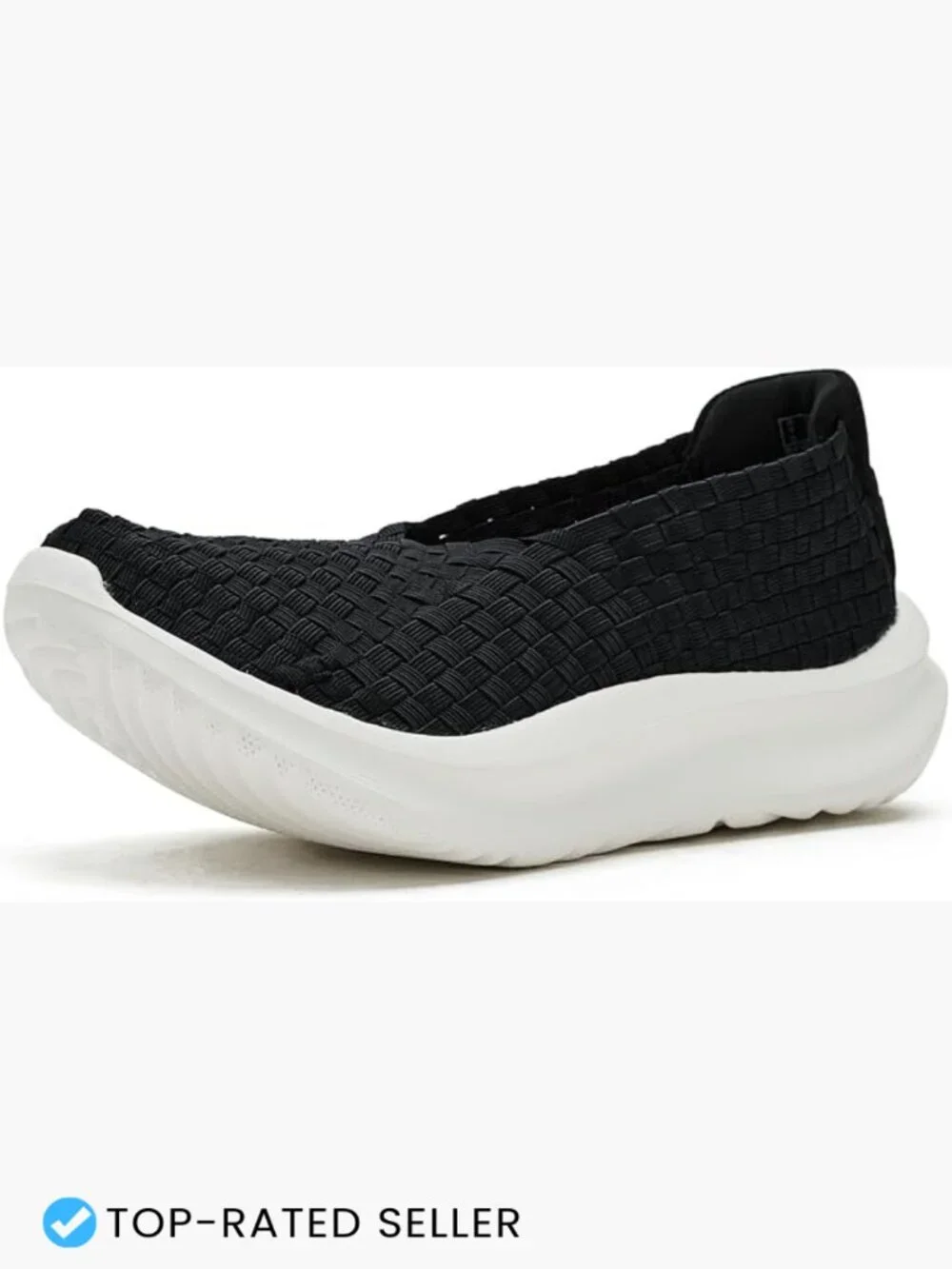 Woven Knit Athletic Walking Shoes Platform Comfort Slip-On Loafers Breathable